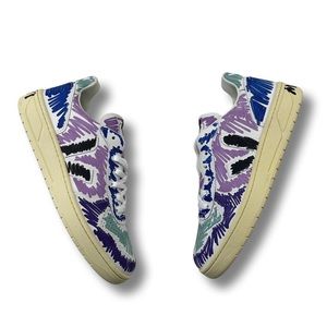 MARNI x VEJA " Graffiti " Printed Low-Top 100% Calf Leather Sneakers